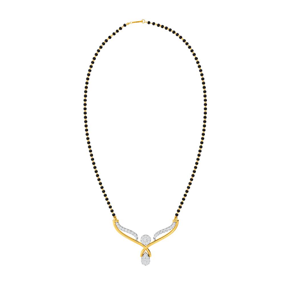 Kisna 14K Yellow Gold Anshika Diamond Mangalsutra : W40087N