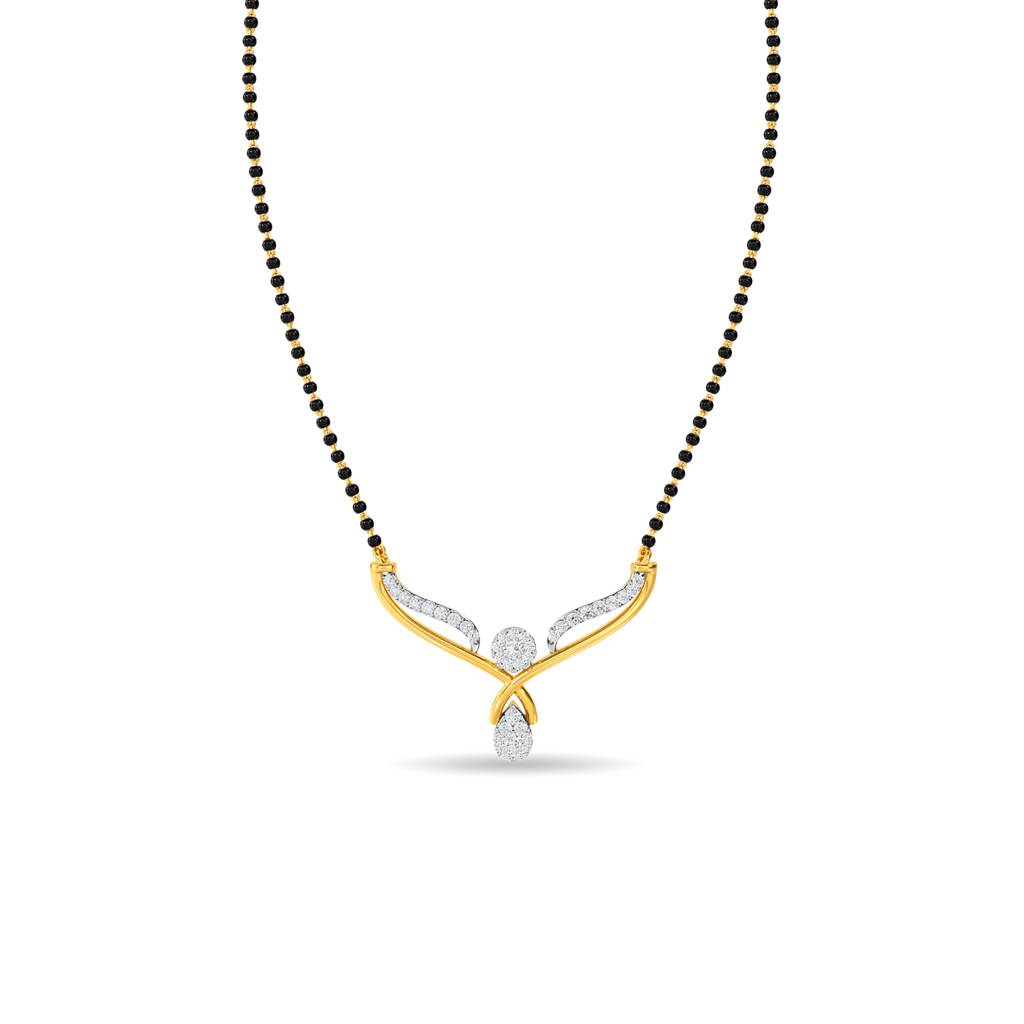 Kisna 14K Yellow Gold Anshika Diamond Mangalsutra : W40087N