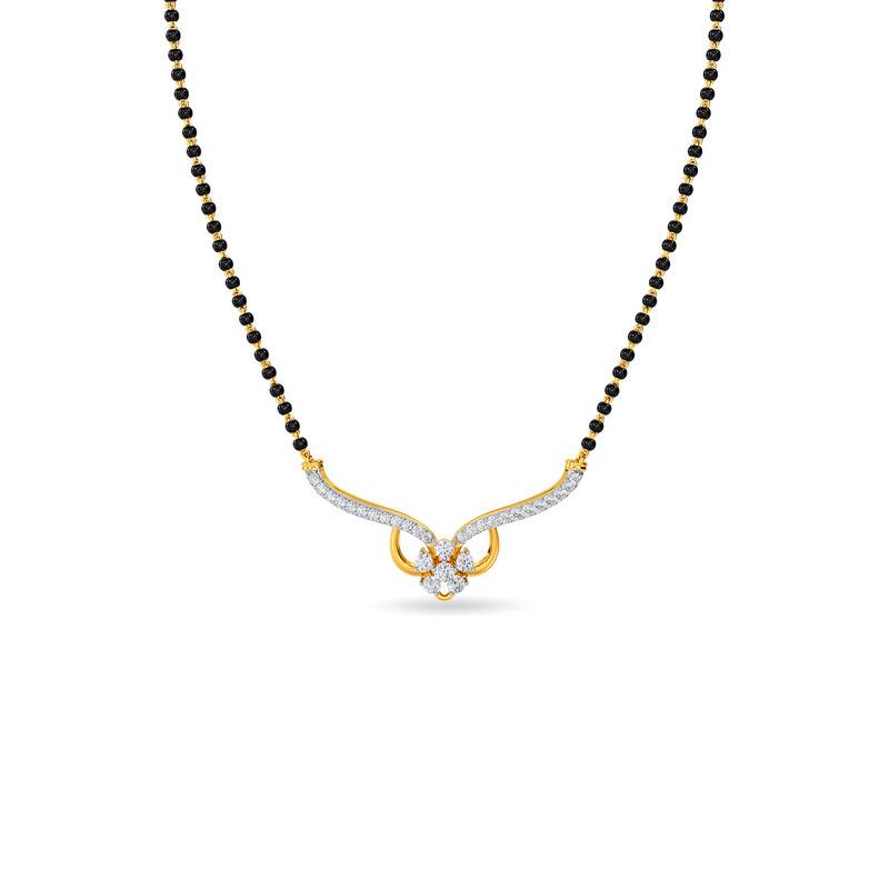 Kisna 14K Yellow Si Diamond Gold Mangalsutra For Women | Tara