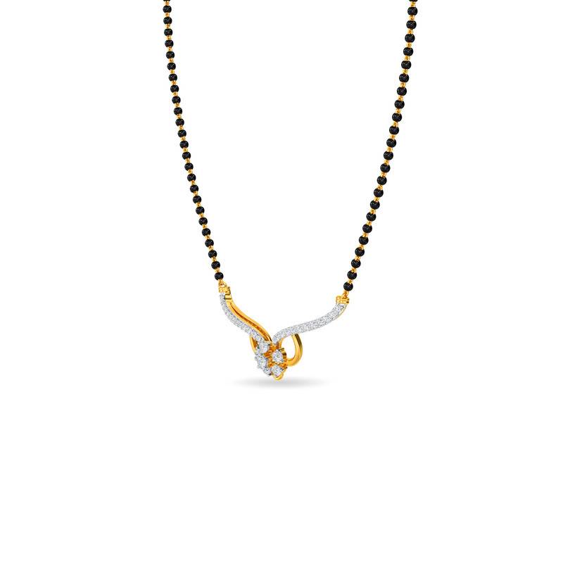 Kisna 14K Yellow Si Diamond Gold Mangalsutra For Women | Tara