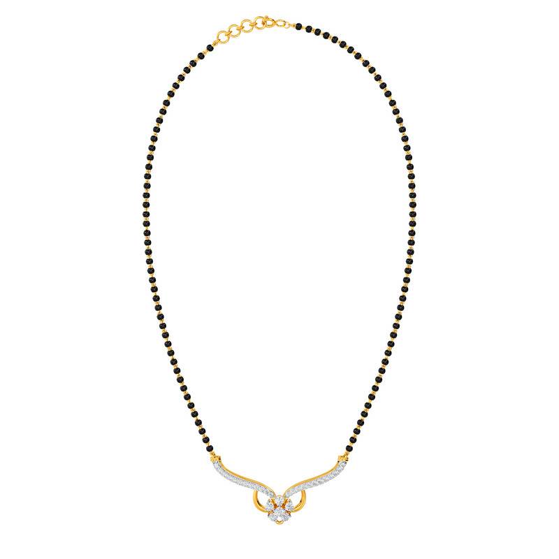 Kisna 14K Yellow Si Diamond Gold Mangalsutra For Women | Tara