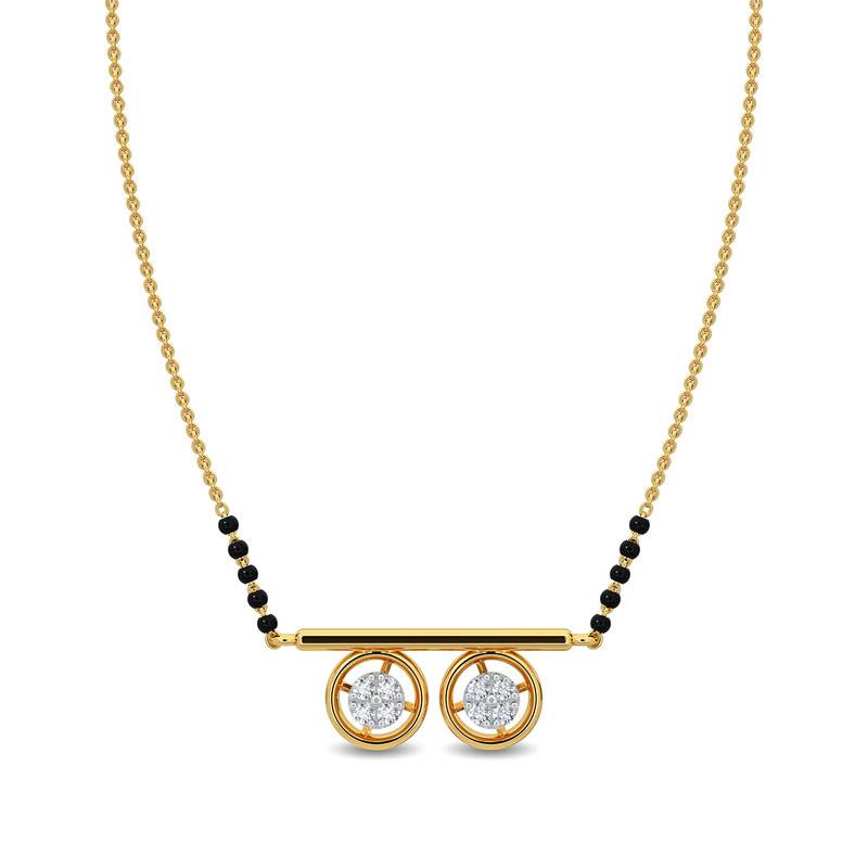 Kisna 14K Yellow Si Diamond Gold Mangalsutra For Women | Somana