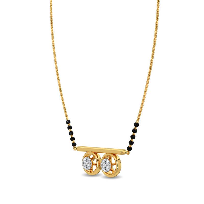 Kisna 14K Yellow Si Diamond Gold Mangalsutra For Women | Somana