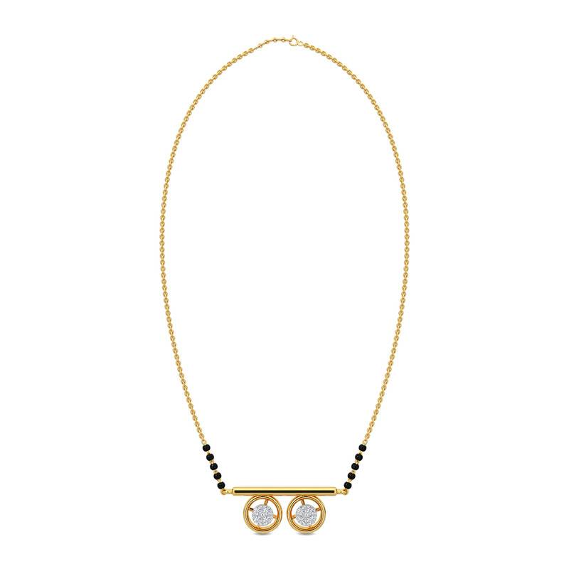 Kisna 14K Yellow Si Diamond Gold Mangalsutra For Women | Somana