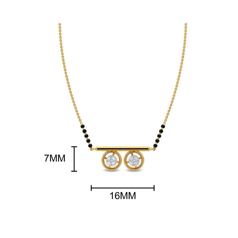 Kisna 14K Yellow Si Diamond Gold Mangalsutra For Women | Somana