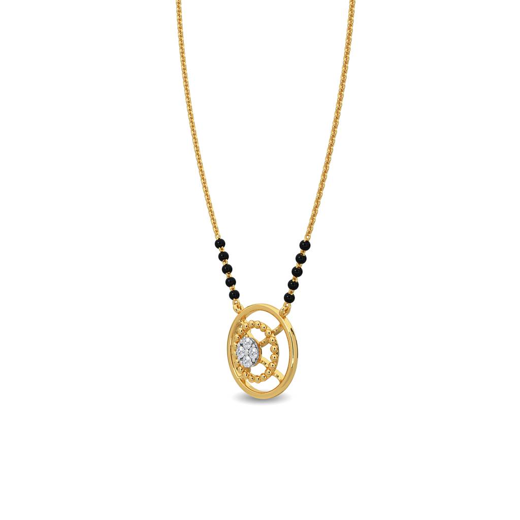 Kisna 14K Yellow Si Diamond Gold Mangalsutra For Women | Yanisha : W40100MSIYG14