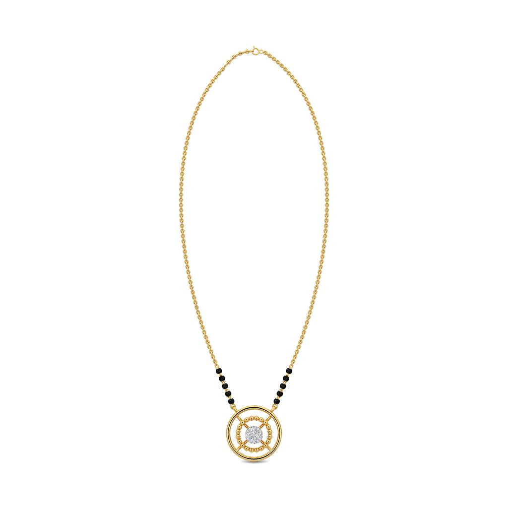 Kisna 14K Yellow Si Diamond Gold Mangalsutra For Women | Yanisha : W40100MSIYG14