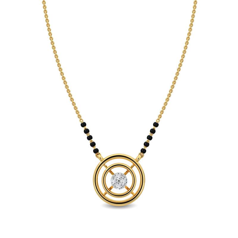 Kisna 14K Yellow Si Diamond Gold Mangalsutra For Women | Shaleena