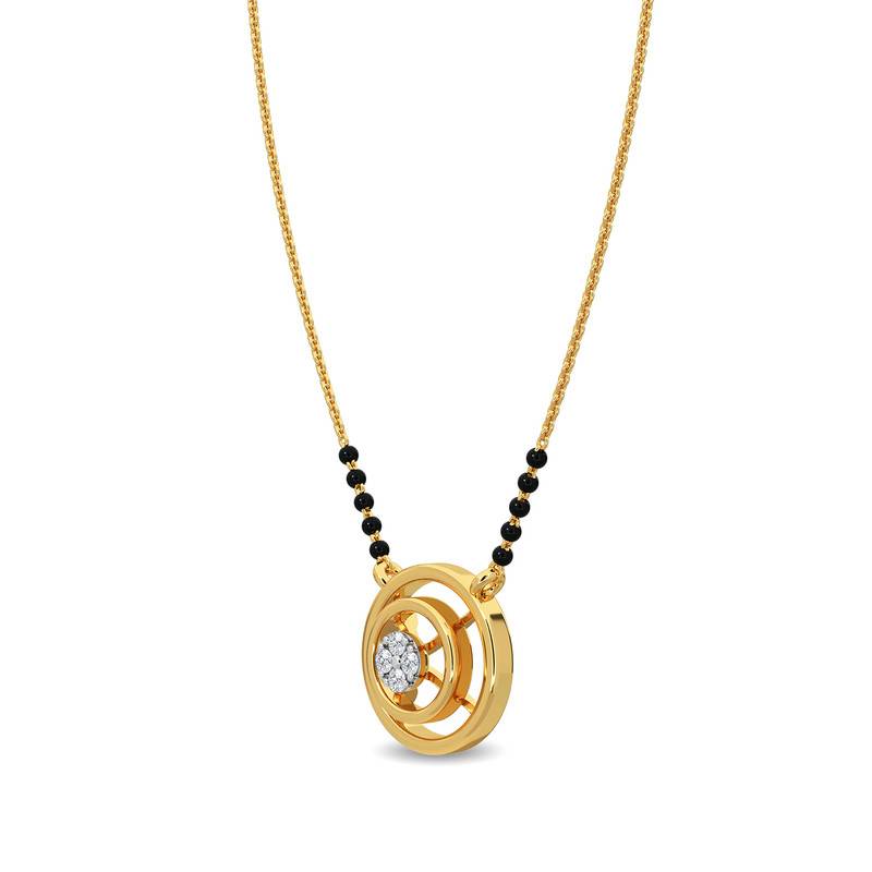 Kisna 14K Yellow Si Diamond Gold Mangalsutra For Women | Shaleena