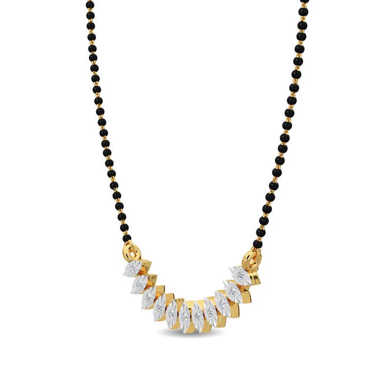 Kisna 14K Yellow Si Diamond Gold Mangalsutra For Women | Neesa