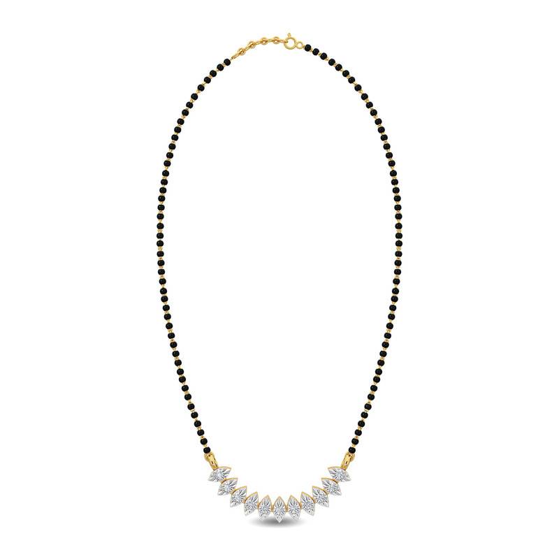Kisna 14K Yellow Si Diamond Gold Mangalsutra For Women | Neesa