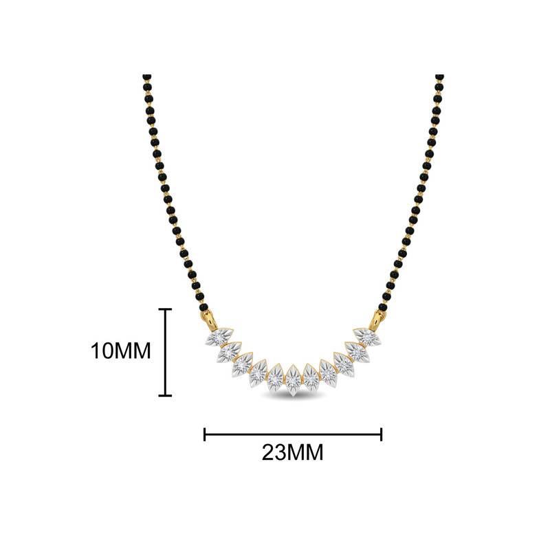 Kisna 14K Yellow Si Diamond Gold Mangalsutra For Women | Neesa