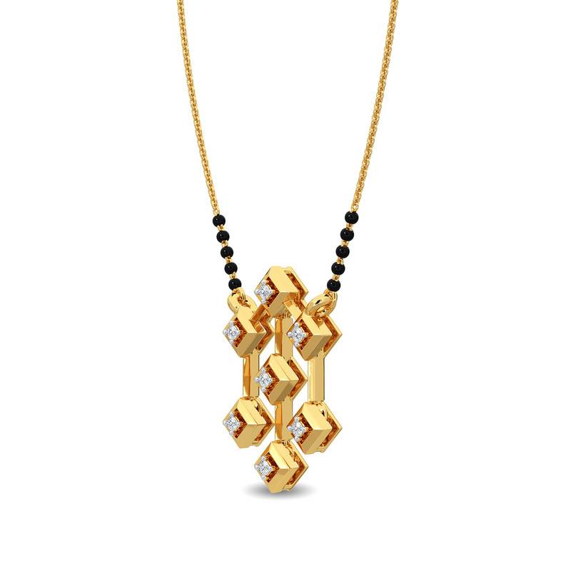 Kisna 14K Yellow Si Diamond Gold Mangalsutra For Women | Banita