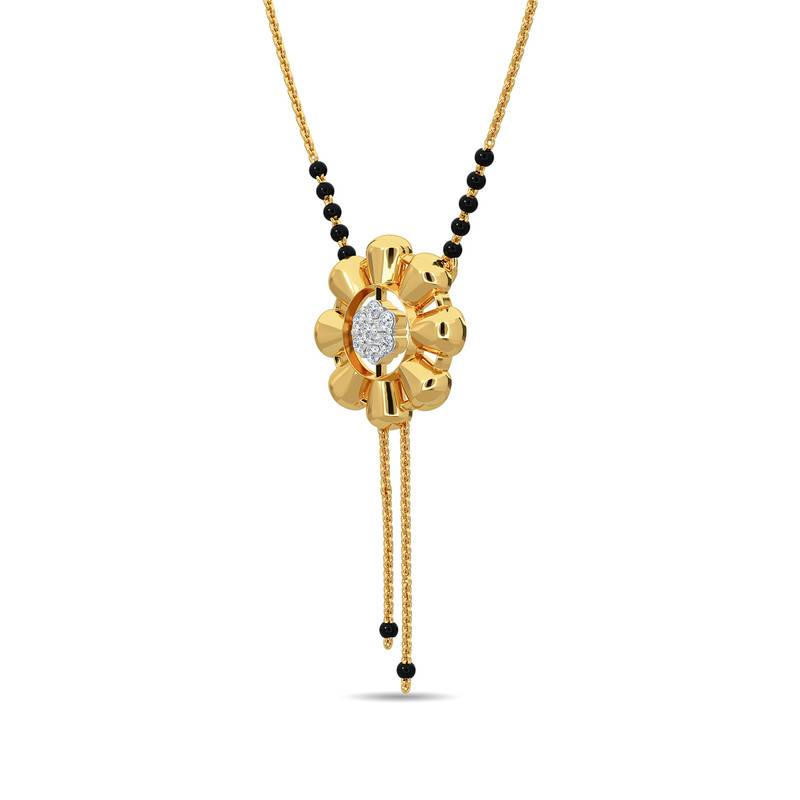 Kisna 14K Yellow Si Diamond Gold Mangalsutra For Women | Kalinda