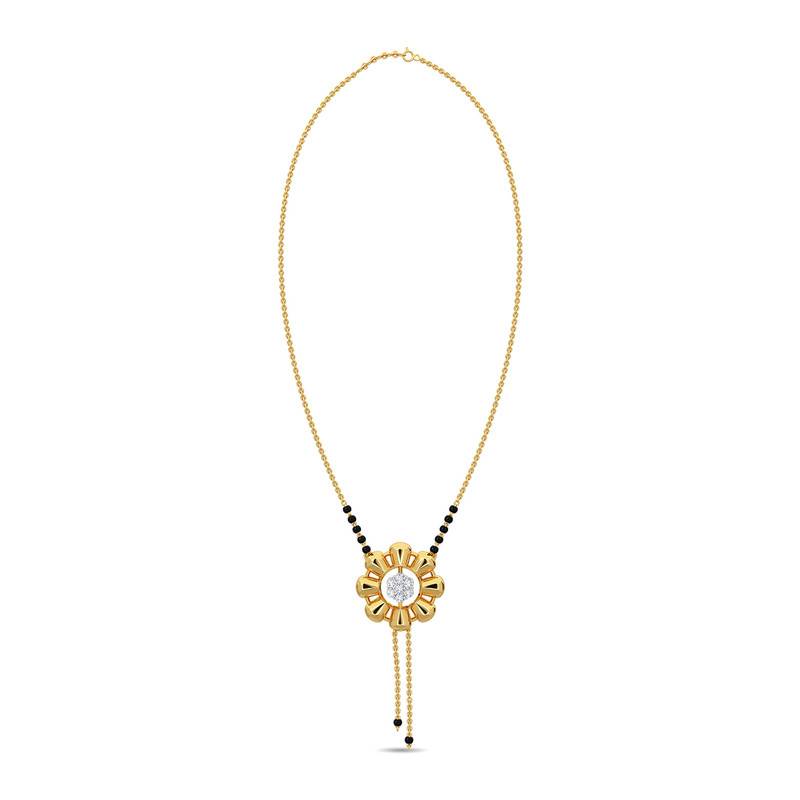 Kisna 14K Yellow Si Diamond Gold Mangalsutra For Women | Kalinda