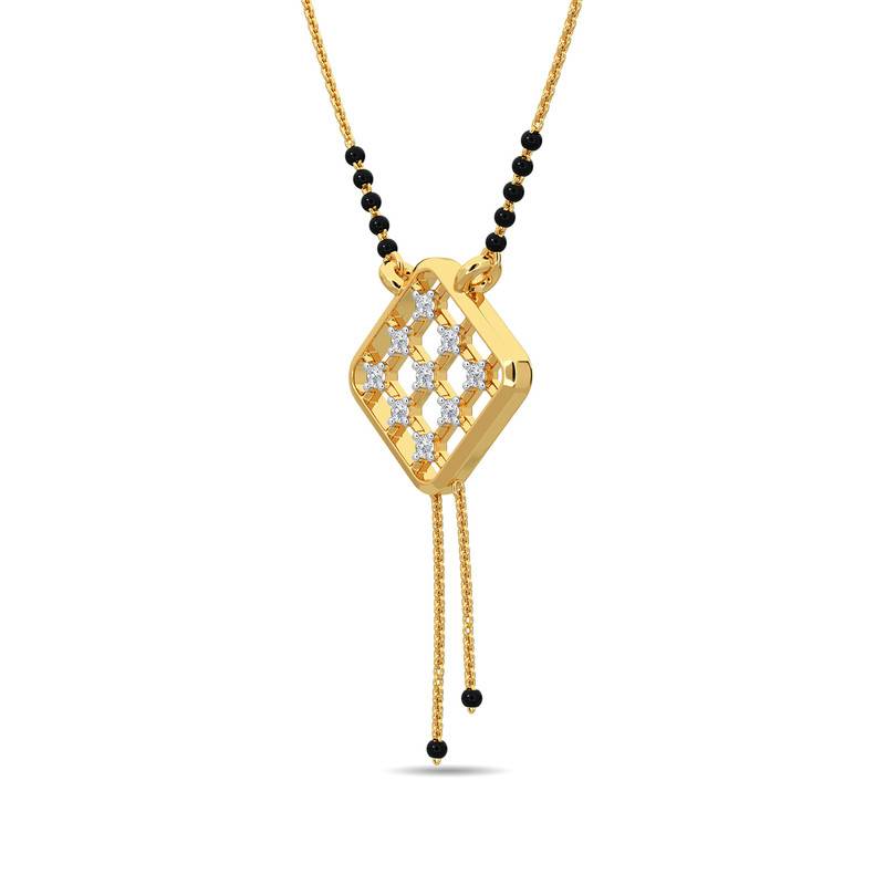 Kisna 14K Yellow Si Diamond Gold Mangalsutra For Women | Vianca