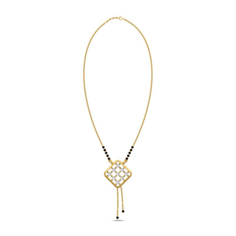 Kisna 14K Yellow Si Diamond Gold Mangalsutra For Women | Vianca