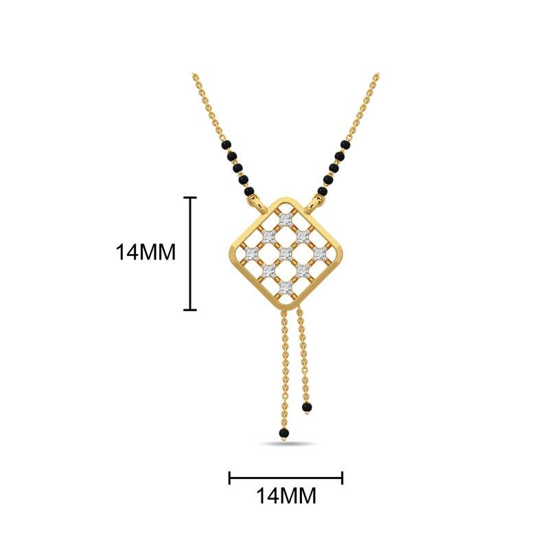 Kisna 14K Yellow Si Diamond Gold Mangalsutra For Women | Vianca