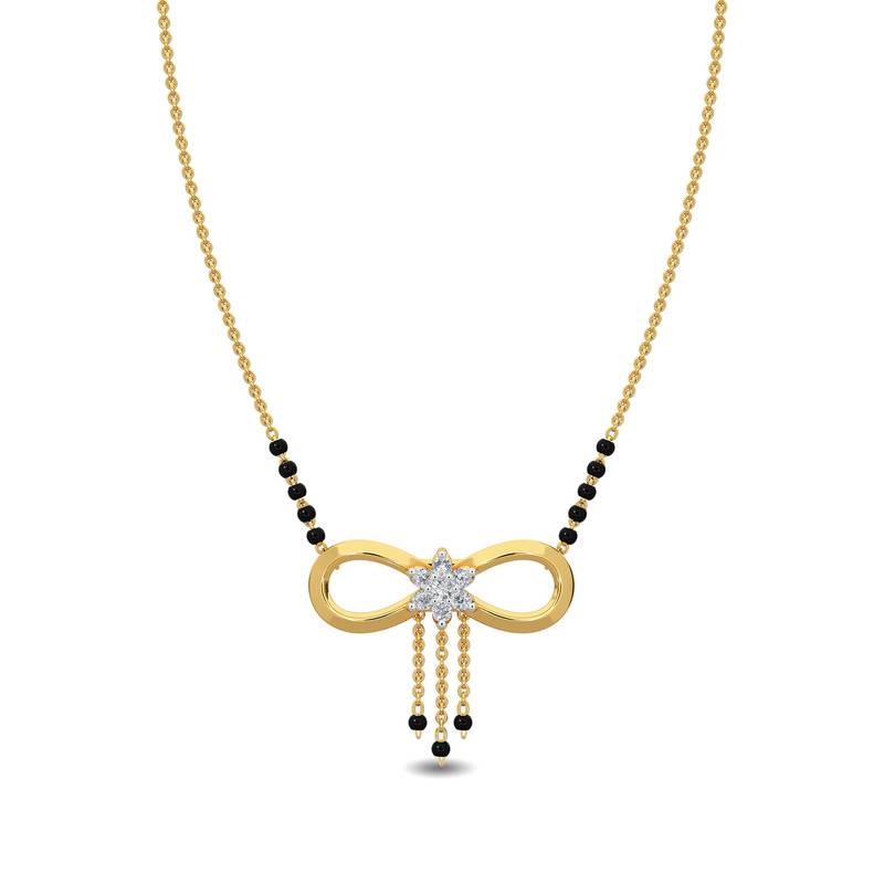 Kisna 14K Yellow Si Diamond Gold Mangalsutra For Women | Amira