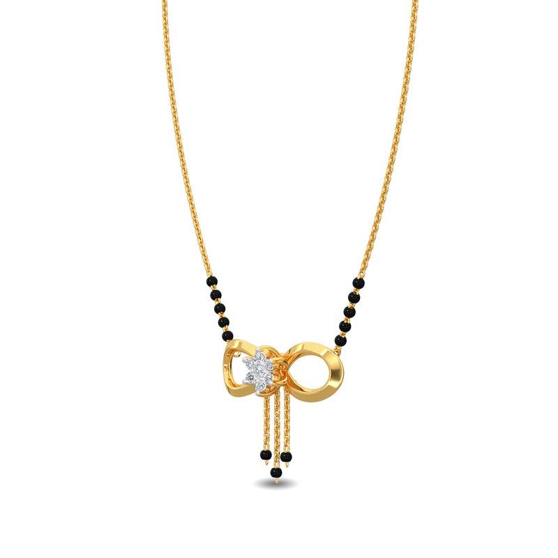 Kisna 14K Yellow Si Diamond Gold Mangalsutra For Women | Amira