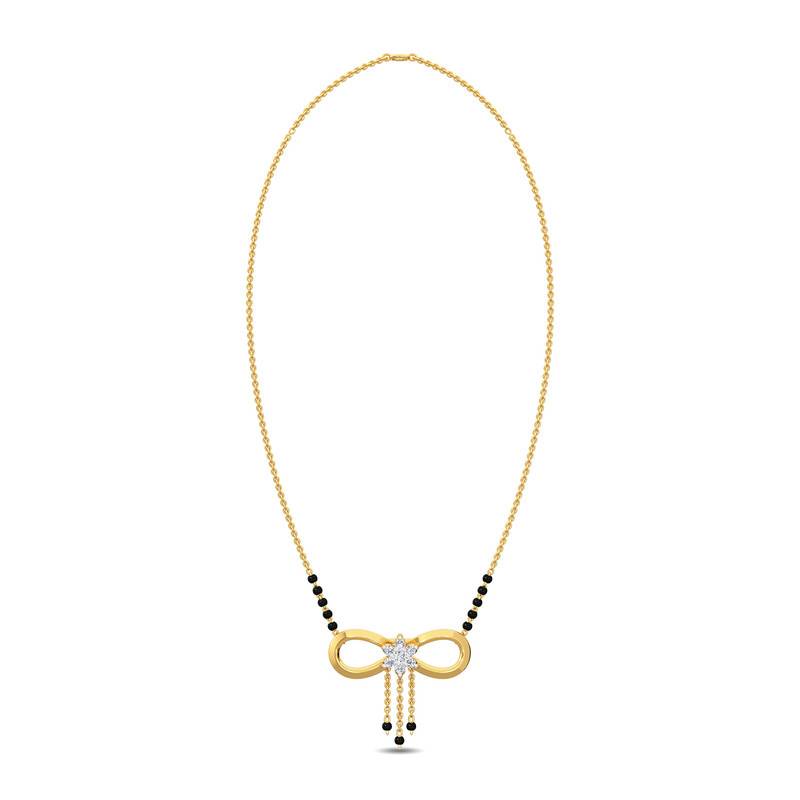 Kisna 14K Yellow Si Diamond Gold Mangalsutra For Women | Amira