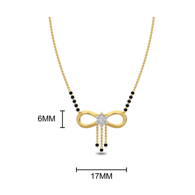 Kisna 14K Yellow Si Diamond Gold Mangalsutra For Women | Amira