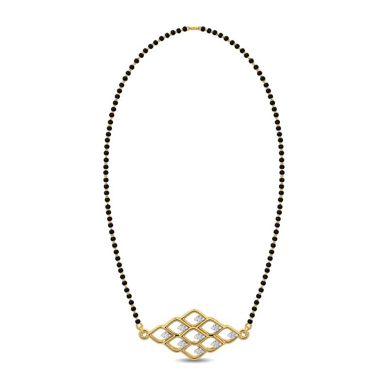 Kisna 14K Yellow Si Diamond Gold Mangalsutra For Women | Anaka