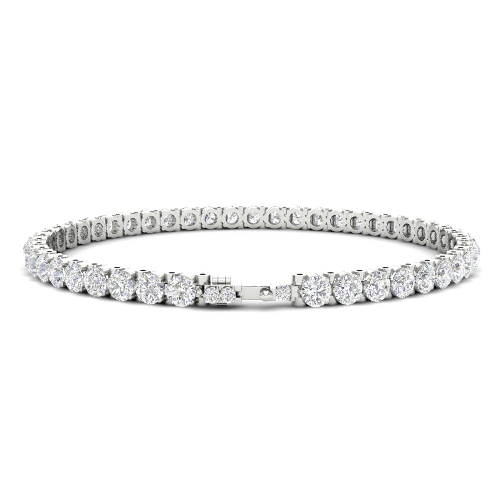 7.50 Ct Round Cut Moissanite Tennis Bracelet 14K Gold Plated : FJ_004