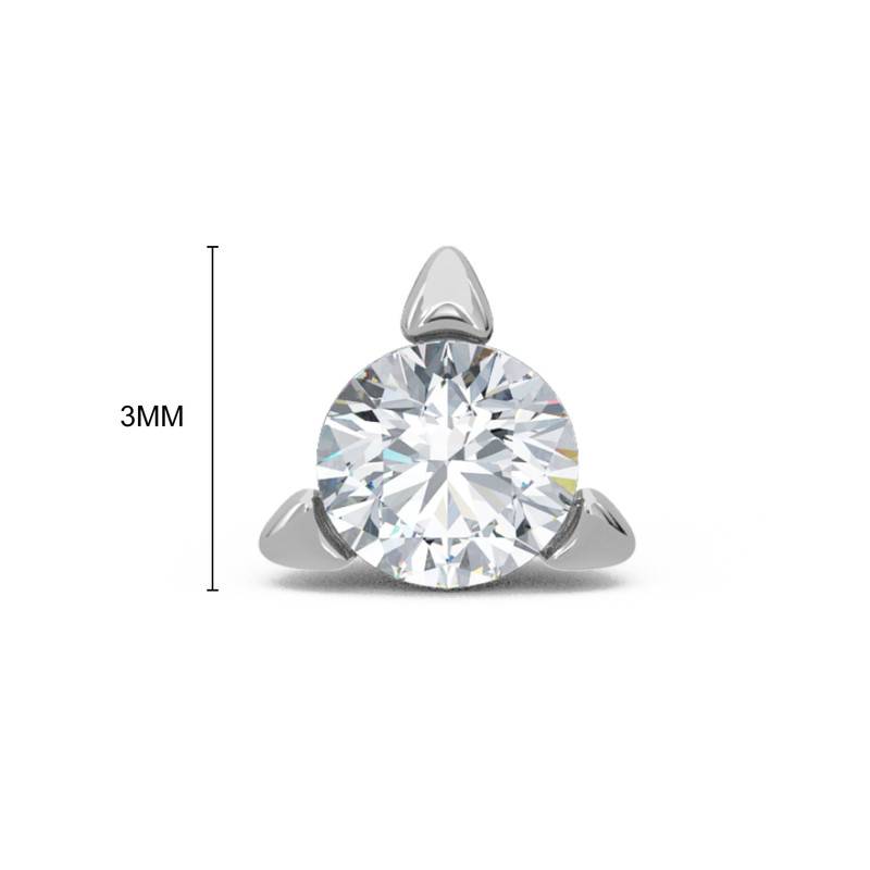 Kisna 14K Yellow Si Diamond Gold Nose Pin For Women | Driti
