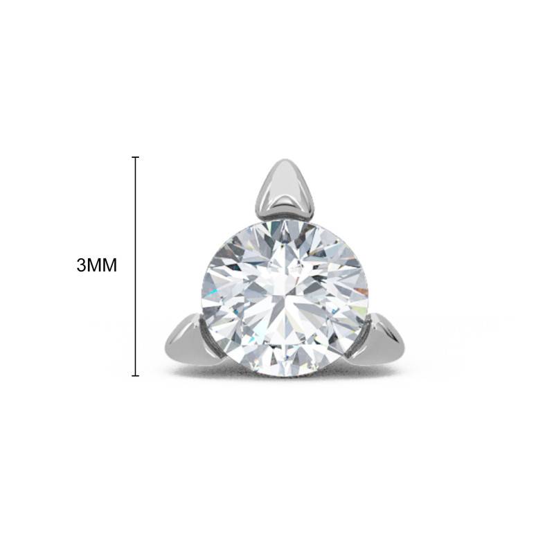 Kisna 14K Yellow Si Diamond Gold Nose Pin For Women | Miana