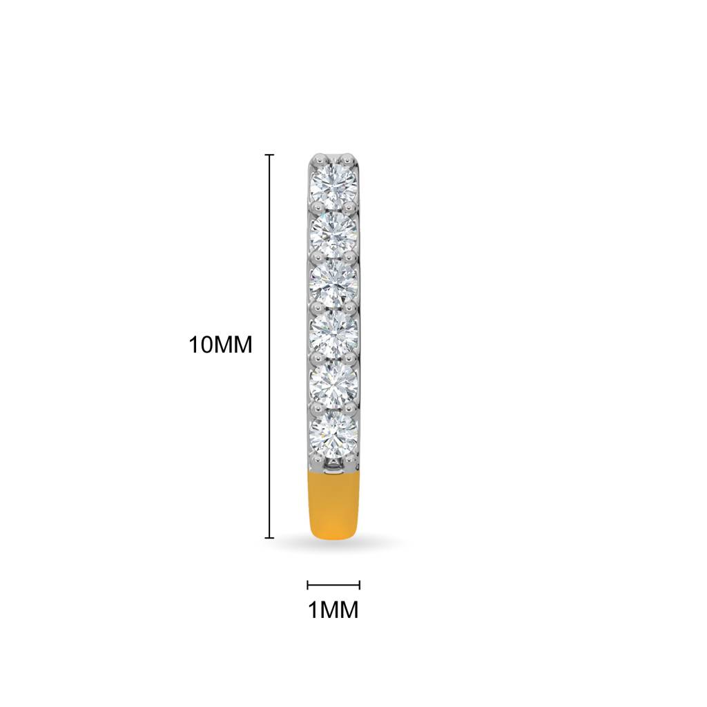 Kisna 14K Yellow Gold Catalin Diamond Nose Pin For Her : W50037