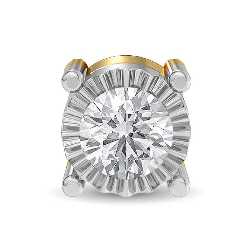 Kisna 14K Yellow Si Diamond Gold Nose Pin For Women | Nyla
