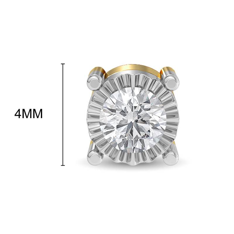 Kisna 14K Yellow Si Diamond Gold Nose Pin For Women | Nyla
