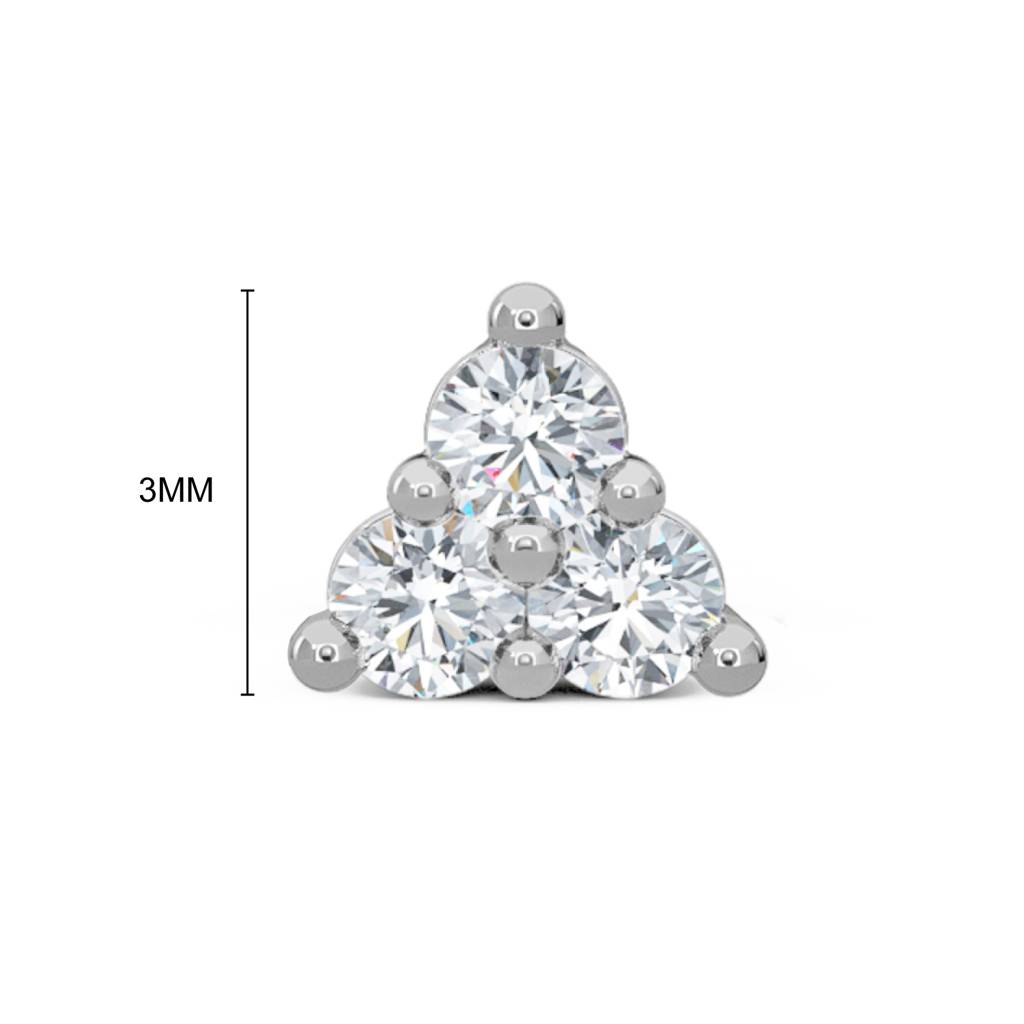 Kisna 14K Yellow Gold Jocelyn Diamond Nose Stud For Her : W50083S