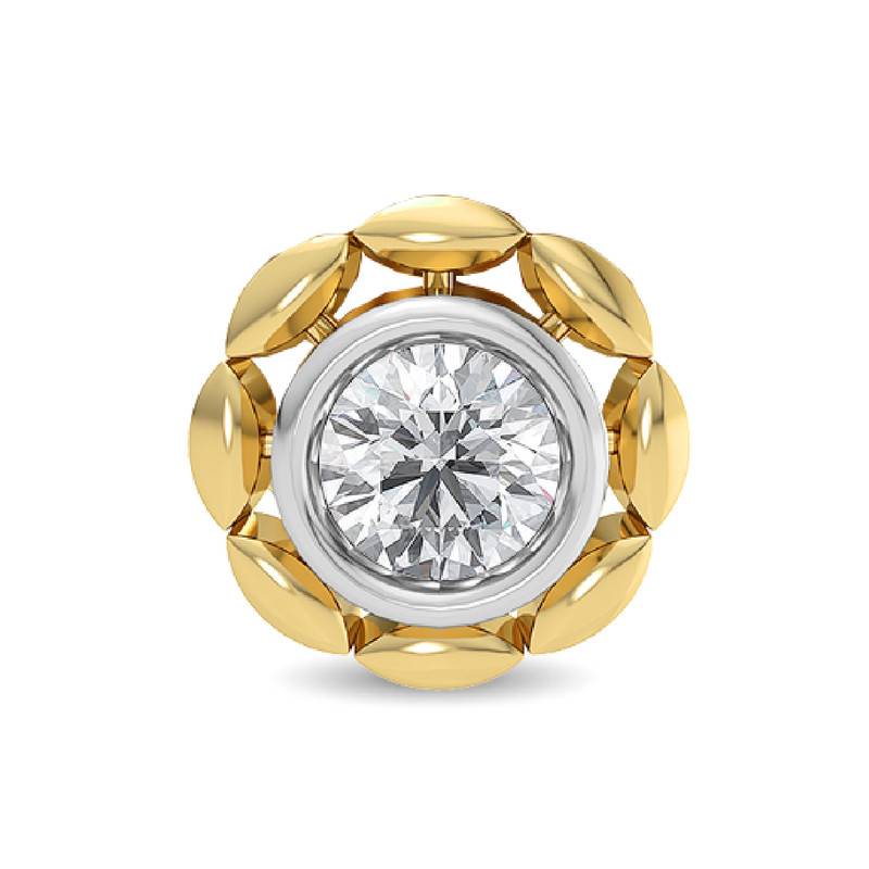 Kisna 14K Yellow Si Diamond Gold Nose Pin For Women | Blair