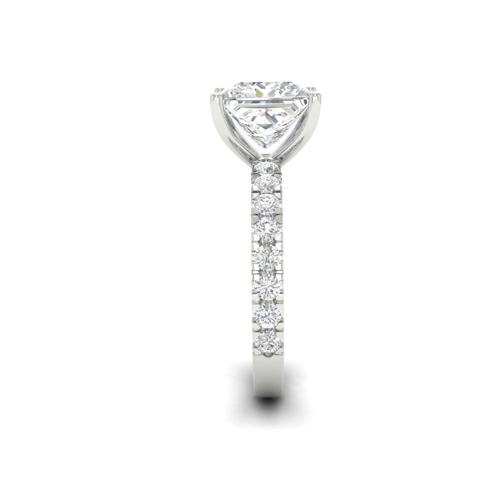3Ct Princess Cut Moissanite Women Engagement Ring 14K Gold Plated : FJ_002