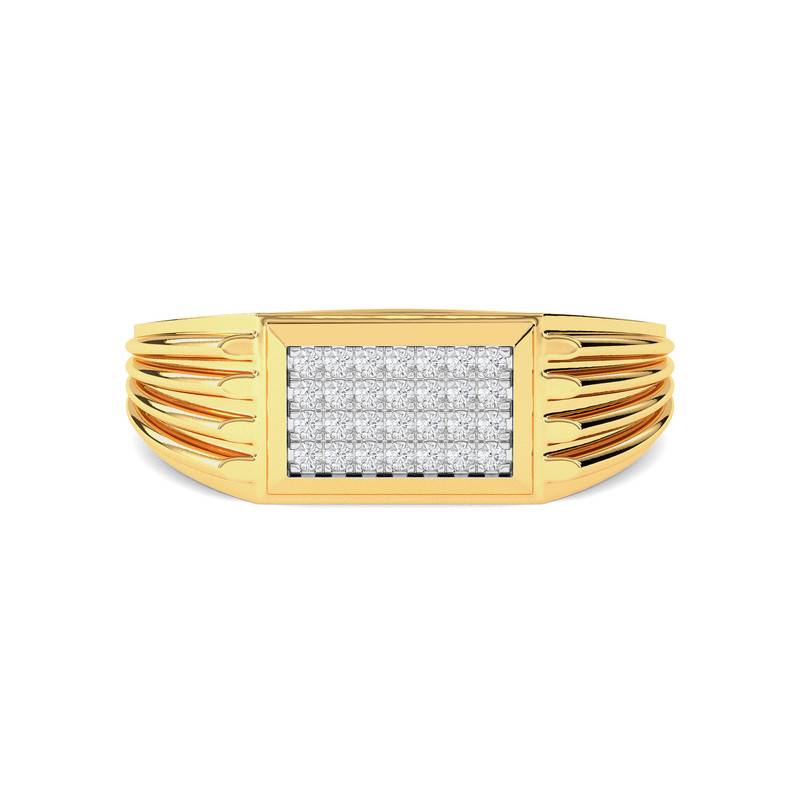 Kisna 14K Yellow Si Diamond Gold Rings For Men | Diamond Gold