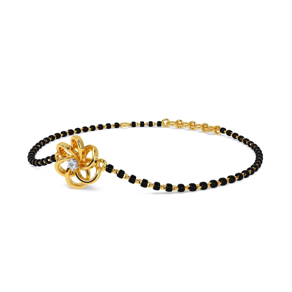 Kisna 14K Yellow Gold Acacia Diamond Mangalsutra Bracelet : W70059