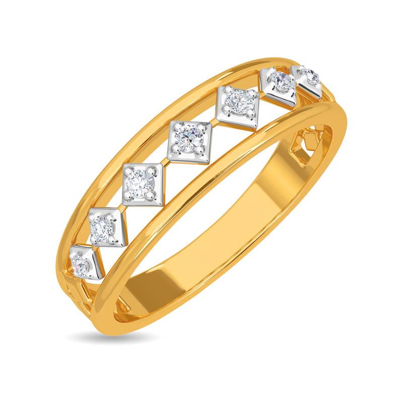 Kisna 14K Yellow Si Diamond Gold Rings For Women | Erika