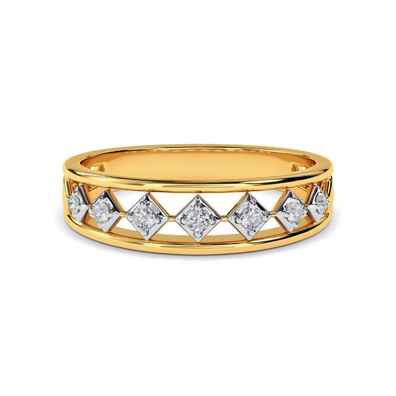Kisna 14K Yellow Si Diamond Gold Rings For Women | Erika