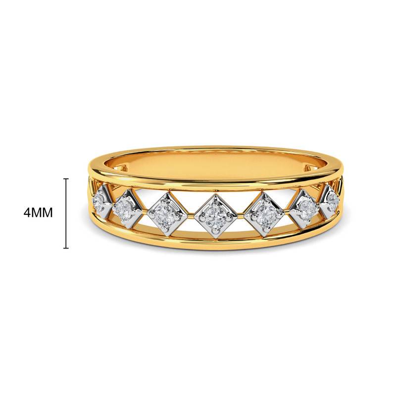 Kisna 14K Yellow Si Diamond Gold Rings For Women | Erika