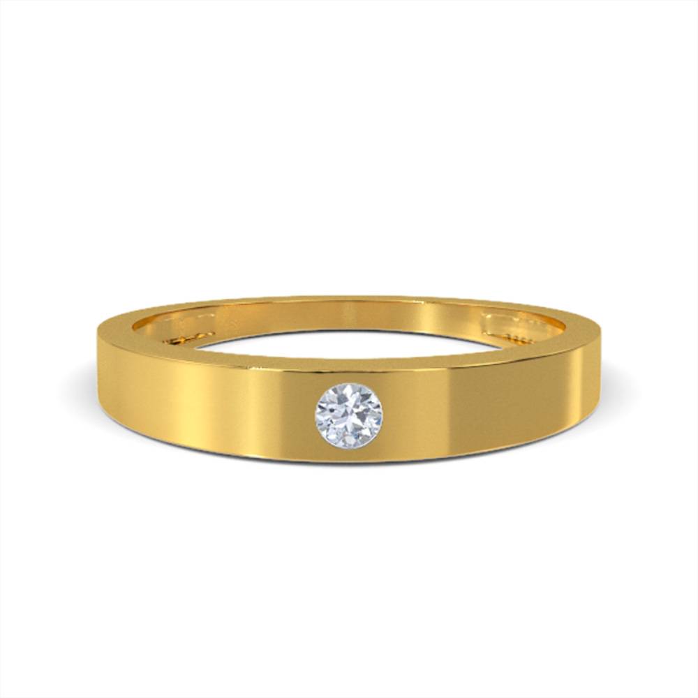 Kisna 14K Yellow Gold Shelly Diamond Ring For Her For Women : W90030L