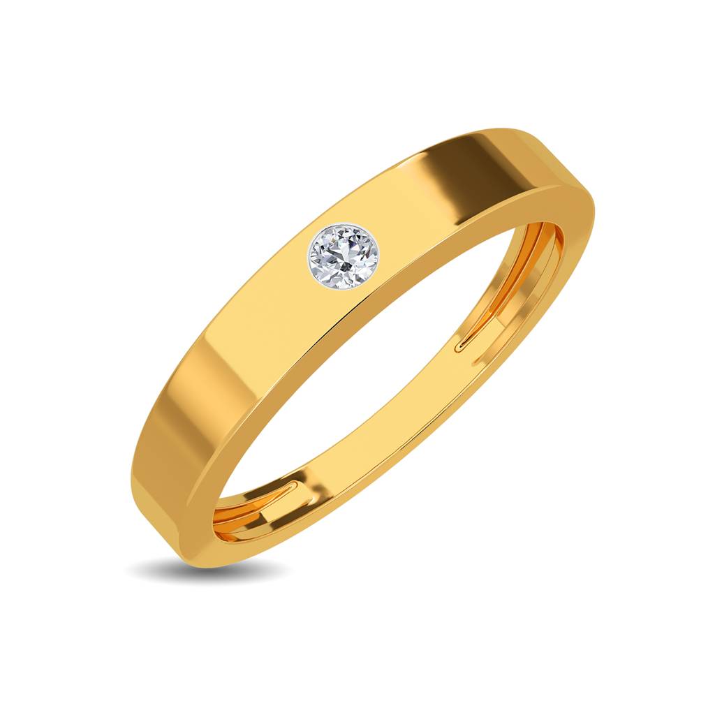 Kisna 14K Yellow Gold Shelly Diamond Ring For Her For Women : W90030L