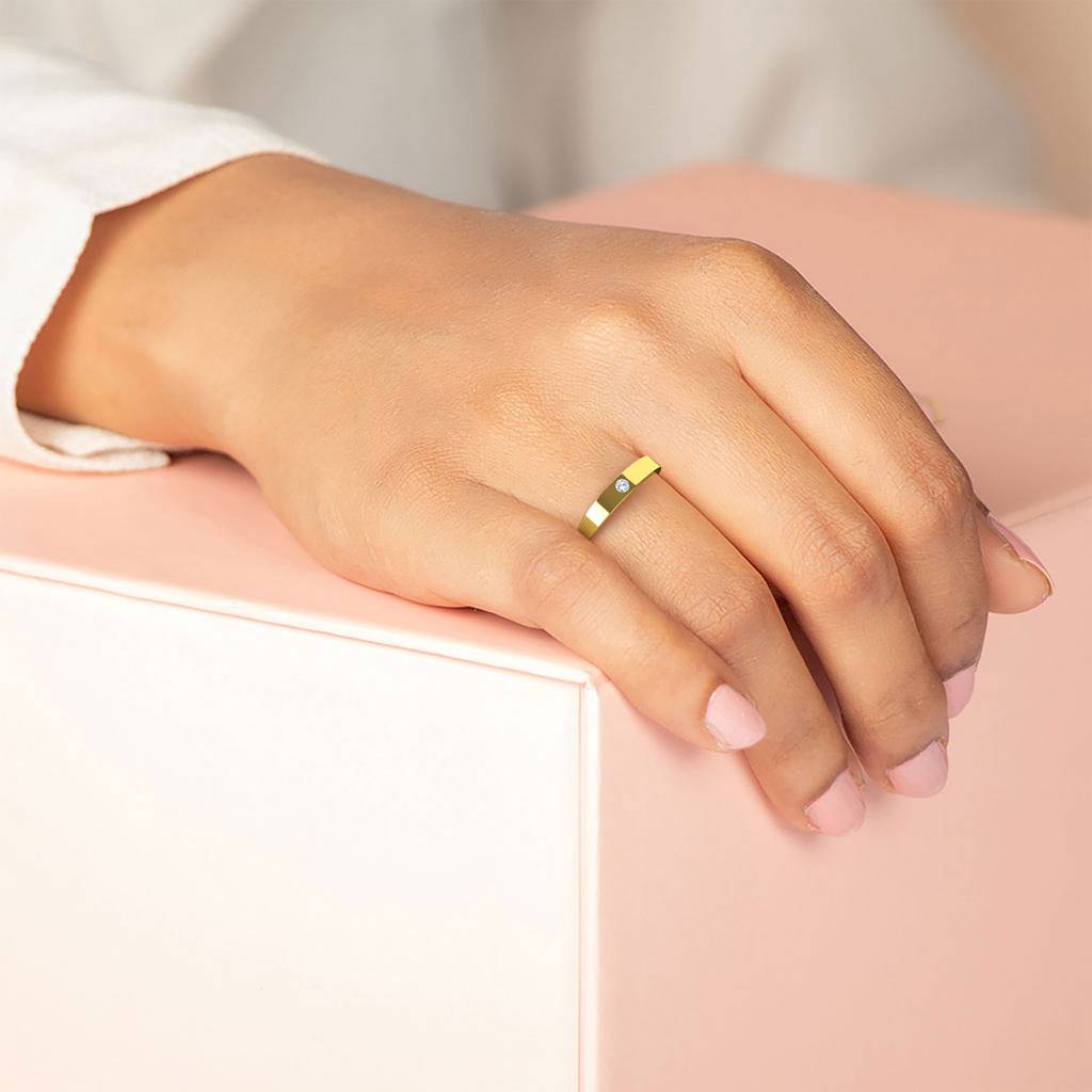 Kisna 14K Yellow Gold Shelly Diamond Ring For Her For Women : W90030L