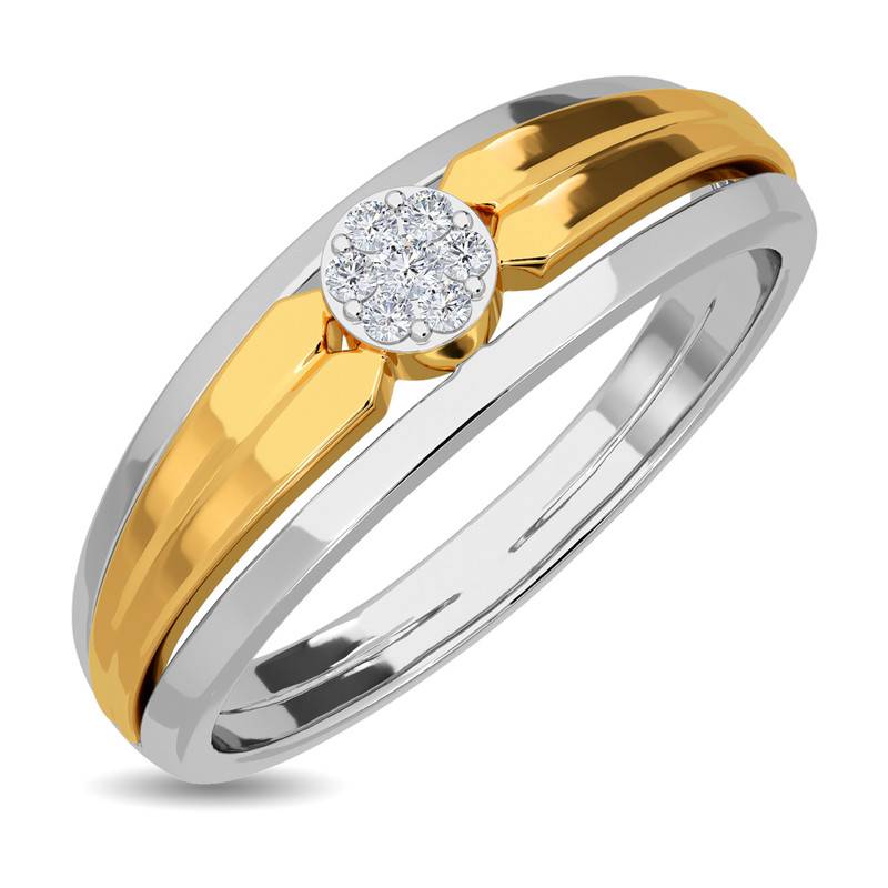 Kisna 14K Yellow Si Diamond Gold Rings For Men | Samuel
