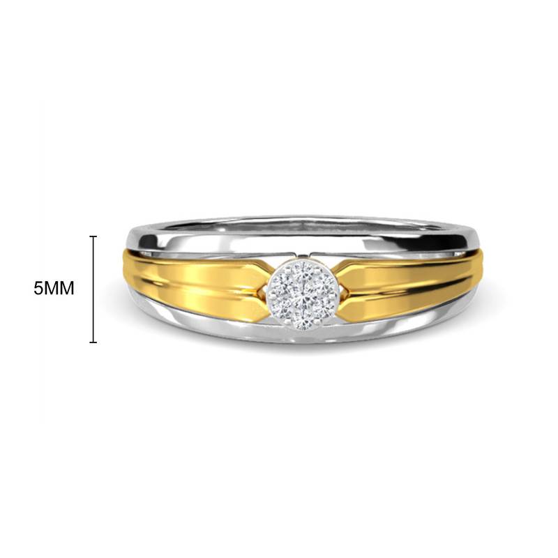 Kisna 14K Yellow Si Diamond Gold Rings For Men | Samuel