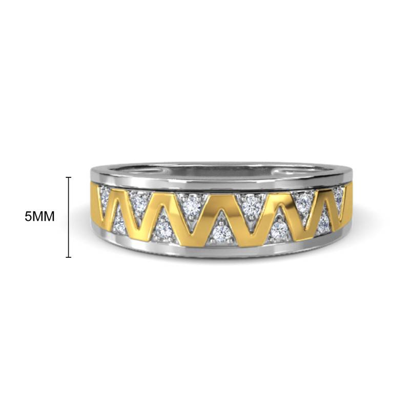 Kisna 14K Yellow Si Diamond Gold Rings For Men | Joseph