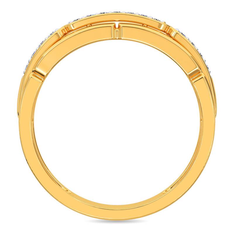 Kisna 14K Yellow Si Diamond Gold Rings For Men | Julian