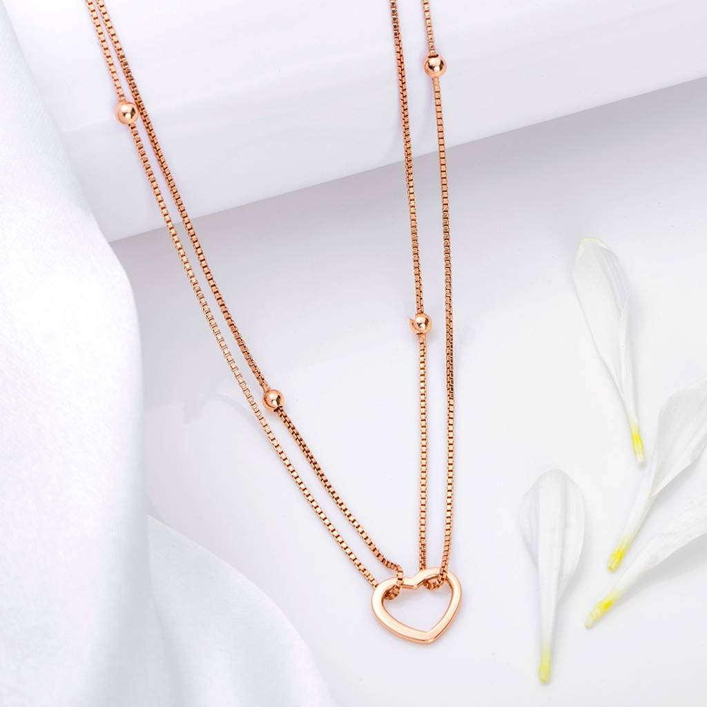 Heartrose Gold Plated 925 Sterling Silver Waist Chain : WC-10004-34-RG