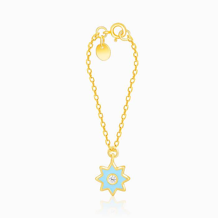 Giva 925 Sterling Silver Golden Octashine Star Watch Charm - Fits In Bracelet, Pendant And : WC010